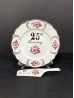Porcelain 25th Anniversary Cake Plate w/ Server (English) With Gift Box